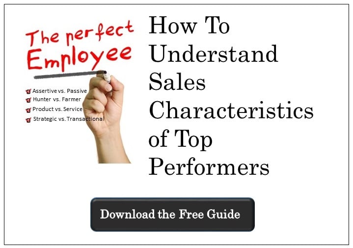 Sales characteristics of top sales performers