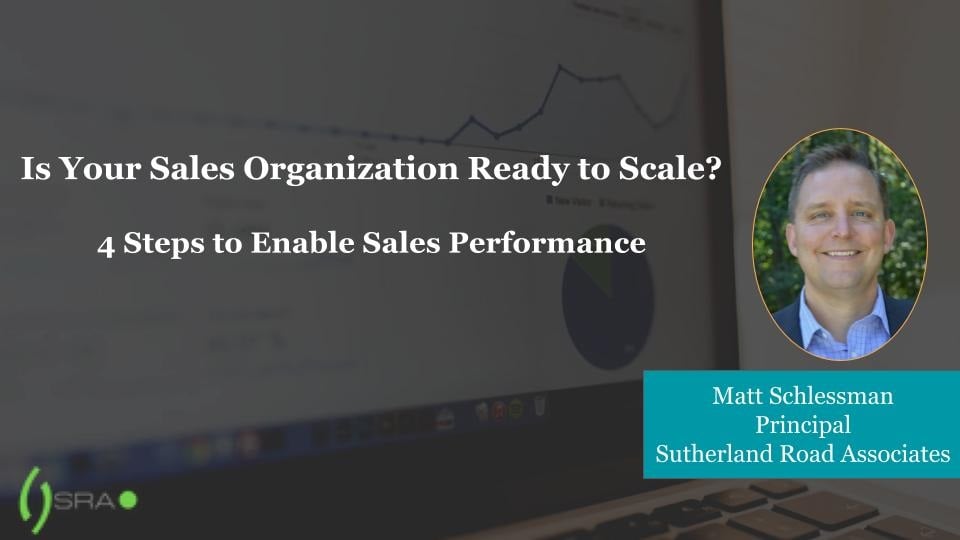 Matt Schlessman on scaling your sales team and enabling sales performance